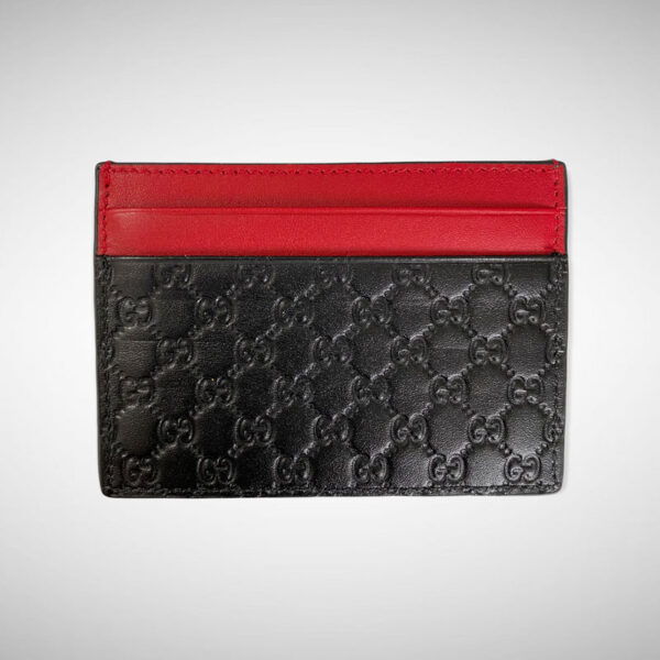 signature web card case red green black