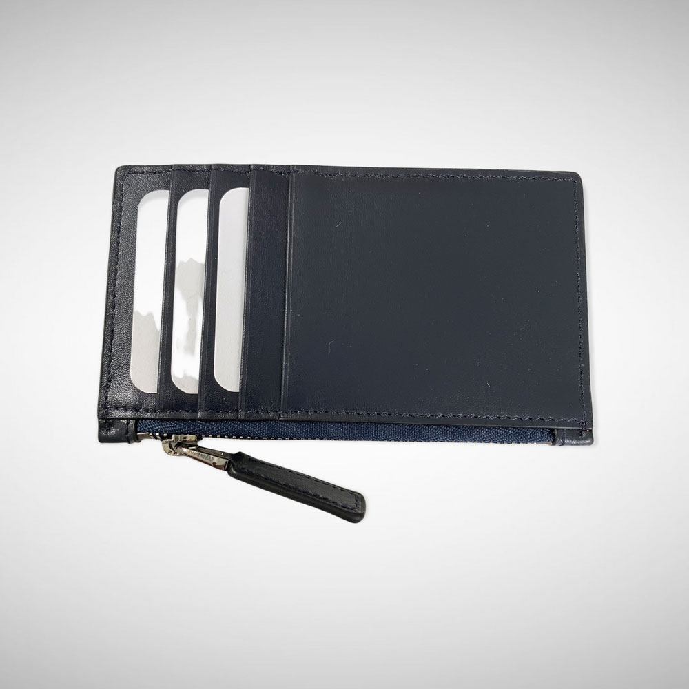 Signature Web Card Case Black Zipper