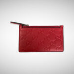 Signature Web Card Case Red Zipper