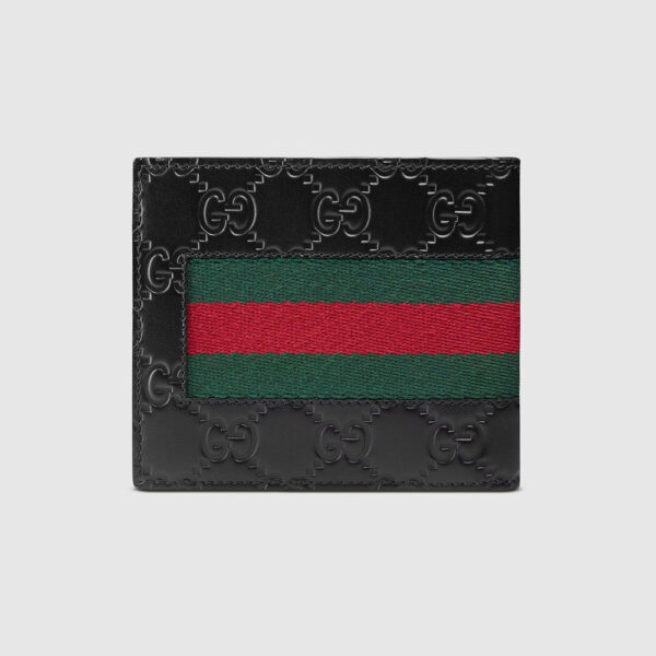 signature web wallet with middle green red black