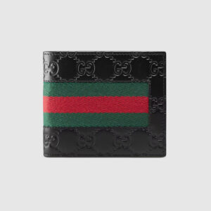 signature web wallet with middle green red black