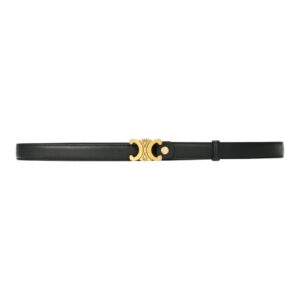 TRIOMPHE BELT IN TAURILLON LEATHER BLACK